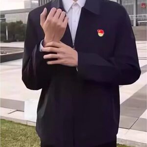 公务员通勤穿搭套装秋成熟稳重男装厅局风年轻人干部行政夹克外套图片