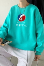 Y2462P38港风21秋季新款动漫圆领卫衣男潮流宽松青少年休闲外套，男装卫衣，星座510A-1