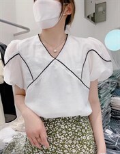 夏季泡泡袖上衣，其它，昕叶良品