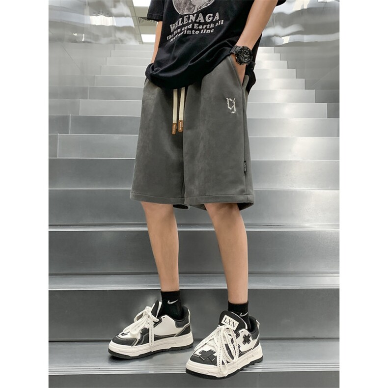 五分短裤潮牌男冰丝夏季薄款休闲运动美式跑步速干N3312,男装休闲裤,星座1116A-1（原606A）