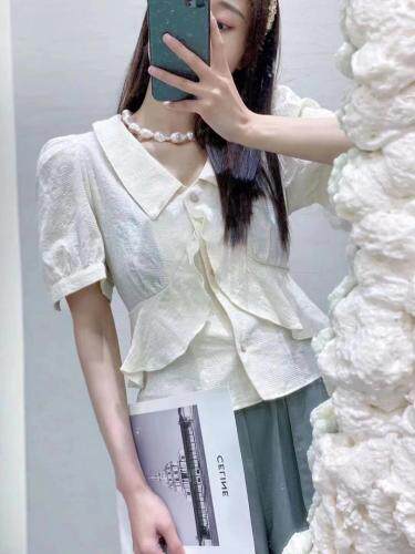 韩版荷叶边小衫,女装,WW9