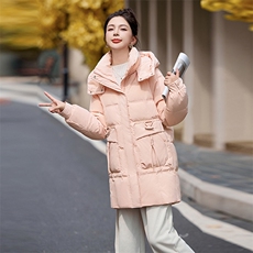 时尚潮流小个子百搭长款羽绒服女冬季新款显瘦保暖外套，女装羽绒服，涵亦佰惠