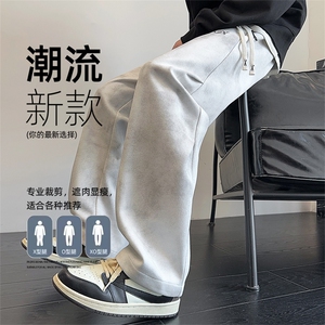 脏脏布2026秋季潮牌美式宽松直筒阔腿休闲针织长裤 A436-837-P38图片