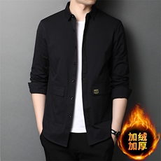 YL6966男士2023年冬季长袖加绒衬衫商务休闲修身衬衣P70，男装衬衫，电商B360