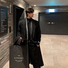 现货~加棉加厚毛呢大衣男装中长款纯色呢料风衣XZ716A-A022P110，男装风衣，星座716A（原星座815-4）