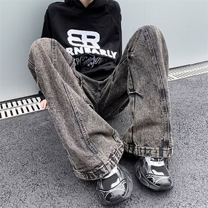 档口现货。小众褶皱裤男微喇叭休闲裤潮流长裤XH9988-P49