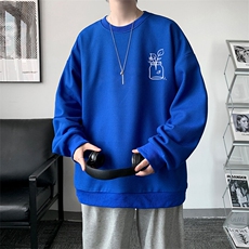 5XL华夫格卫衣男大码胖子圆领长袖t恤HW76430-P30，男装T恤，电商A040