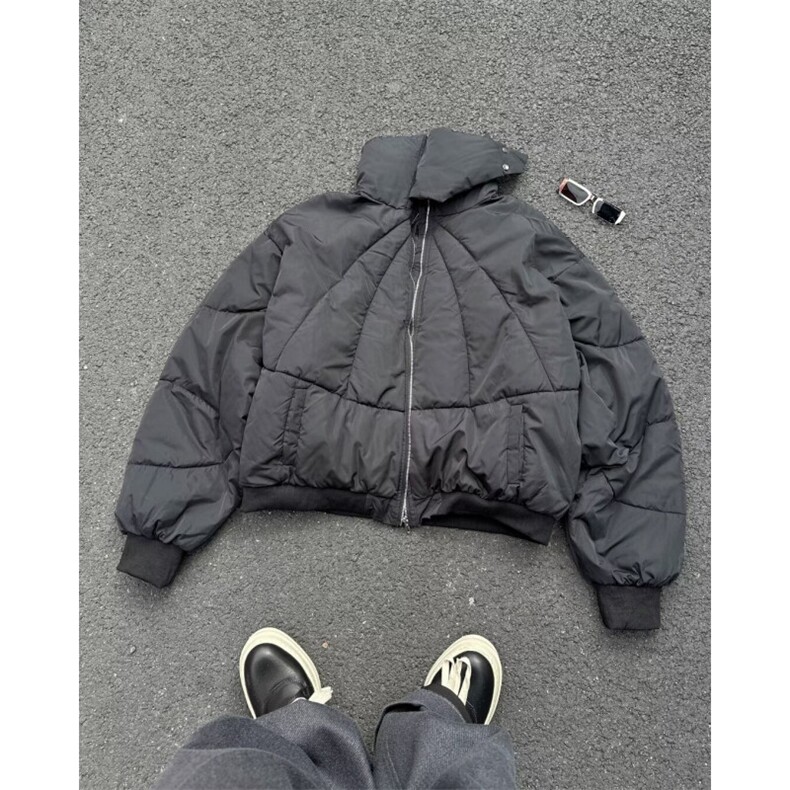 美式复古立领棉服男冬季加厚保暖宽松拉链面包服外套,男装棉衣,星座716-3
