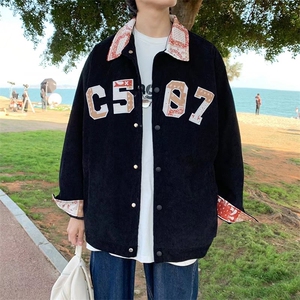 潮流夹克潮男春季双层灯芯绒外套YT51P57图片
