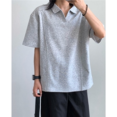 现货重磅POLO衫夏季短袖翻领半袖上衣cleanfit正肩t恤衫S419特28，男装T恤，电商A233-1