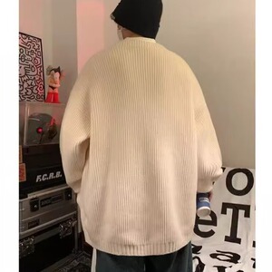 MM292-P57新款复古慵懒风时尚宽松v领针织开衫毛衣外套图片