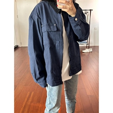 【有货】cleanfit蓝色短款外套男美式复古工装夹克T144CC-特P78，男装夹克，星座1007（原301D）