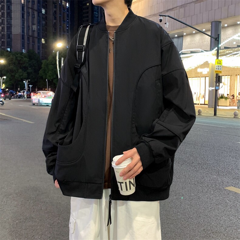 新款港风夜景个性棒球服宽松二开夹克男DSA157B-J218-特P73,男装夹克,电商A157B