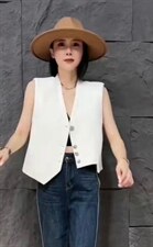 2022秋季新款时尚休闲潮流百搭纯色马甲，女装马甲，L·H·X