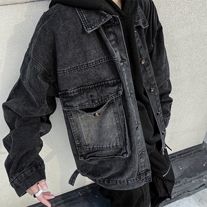 现货 初秋外套男女美式复古水洗牛仔夹克外套 JK01-P88 控128图片