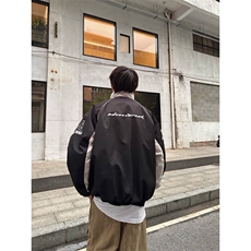 美式撞色复古立领机车夹克情侣春秋薄款新款宽松休闲，男装夹克，星座506A