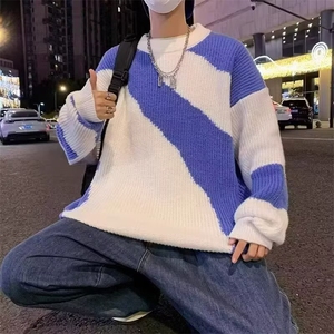 1506-1/GMY0240/P42圆领毛衣针织衫男潮牌帅气秋冬季打底衫图片