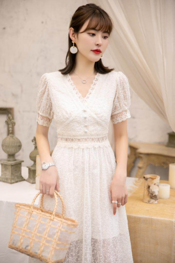 现货夏季新款蕾丝连衣裙，女装连衣裙，依美依缘