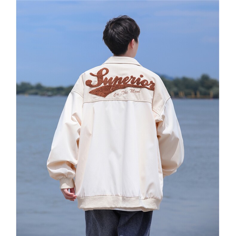 特批60高品质春秋季新款毛巾绣拼接翻领夹克外套GJK232，男装夹克，电商B370