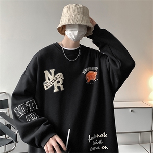 春季新款美式撞色立体发泡卫衣男棒球学院风上衣MY02383-P58 控78图片