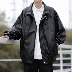 秋款男皮衣夹克衫工装织带皮外套JK9286P75，男装夹克，星座1013-1