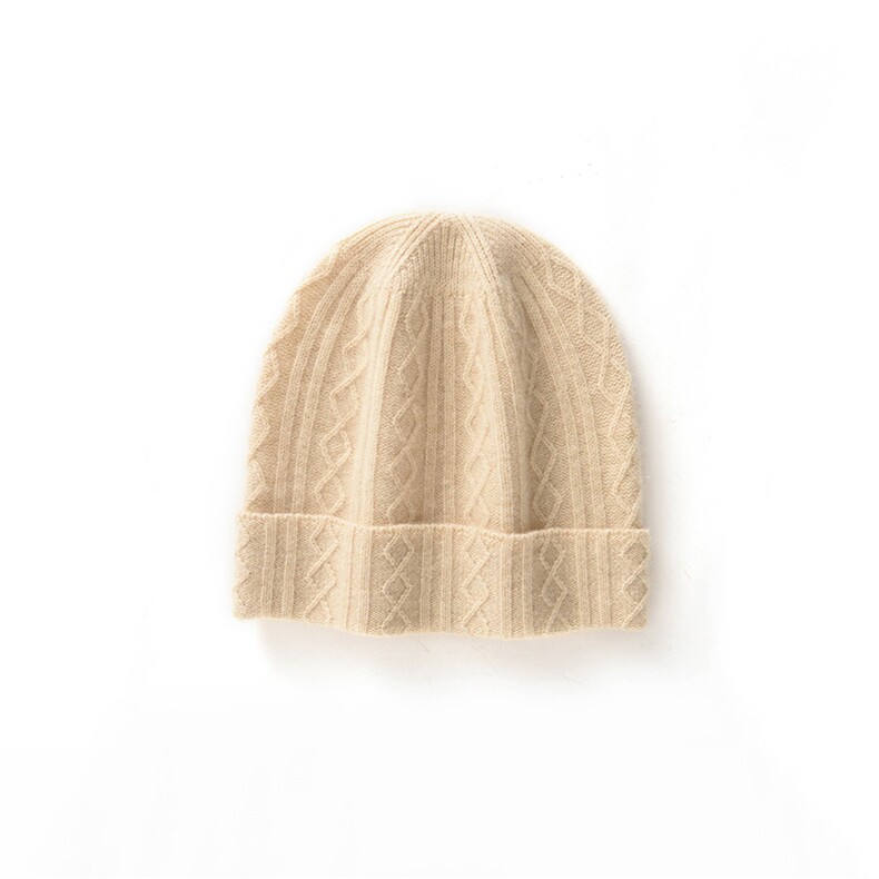 秋冬季新款羊绒帽子柔软舒适保暖针织毛线帽护耳包头帽女，帽子，戎咖羊绒