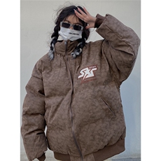 复古美式棉服男女秋冬加厚宽松皮衣外套ins潮冬季GMY94，男装皮衣，星座208-5