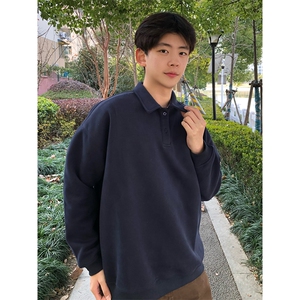 抖音得物高品质二开 25秋冬美式高街结构设计POLO翻领卫衣外套W77图片