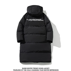 直播得物高品质90白鸭绒羽绒被艺考长款情侣羽绒服男H918P298，男装羽绒服，电商A341