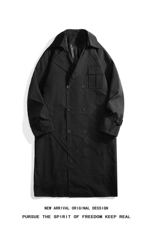 FY9081/P80春装新款风衣外套男韩版中长款双排扣过膝男士宽松上衣，男装风衣，电商A141