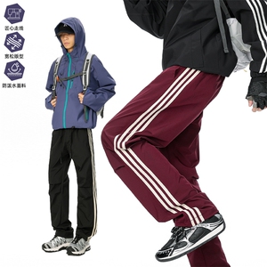 秋款男女运动裤宽松嘻哈休闲裤三条扛ins超火的裤子AK06569-P40图片