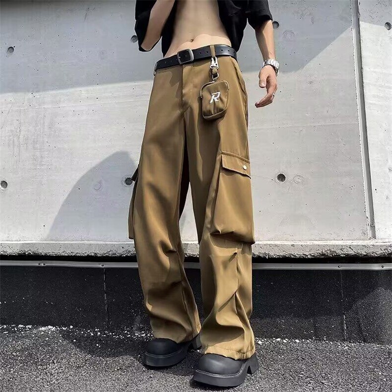 春夏新款美式复古水洗低腰百搭显瘦配腰带休闲阔腿裤长裤KZ65,男装休闲裤,星座1116A（原606A-3）