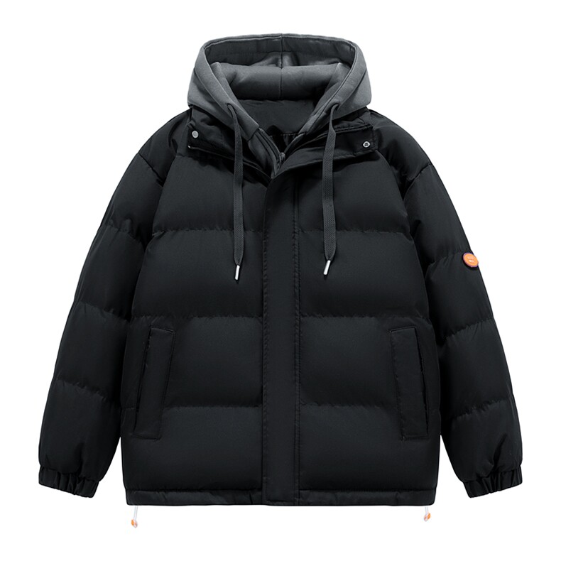 冬季连帽假两件小标保暖防风棉衣面包服外套男女同款XY2273-P65图片