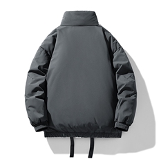 现货冬季美式休闲加厚雪山外套夹克立领纯色三防户外工装棉服，男装夹克，电商A486