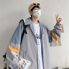 中性春秋外套男港风原宿潮流韩版新款夹克日系潮牌嘻哈，男装夹克，星座410-7
