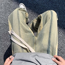 宽松型休闲裤长裤男时尚潮牌直筒夏季潮流纯色新款A5071P50，男装牛仔裤，星座1116-2