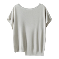 2025年夏季新款时尚不规则款女士短袖，女装T恤，晨晟羊绒