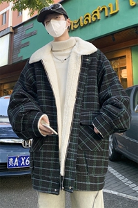 羊羔毛棉服男冬季新款休闲外套潮牌棉衣棉袄 M133 P120 控158图片