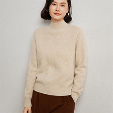 时尚女士双股加厚半高领衫显瘦保暖优雅百搭，女装羊绒衫，臻维羊绒