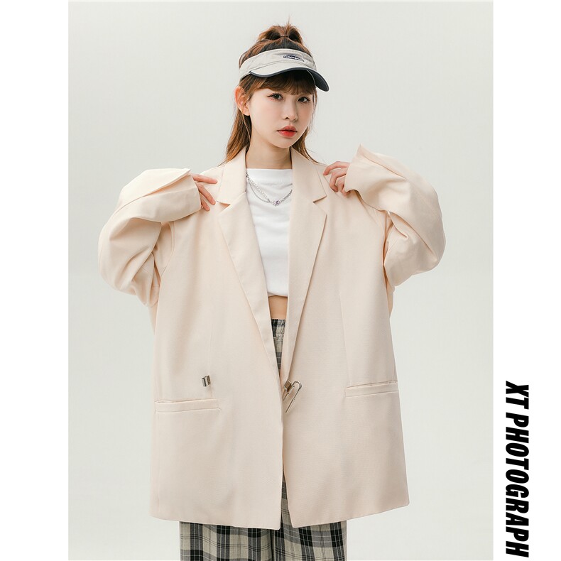 1中性风金属装饰西服女外套女港风平铺西服男外套XF7811P85控105，男装西服，星座226-2