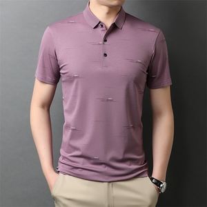 夏季新款男士翻领短袖t恤中年有领男装上衣服休闲POLO衫图片