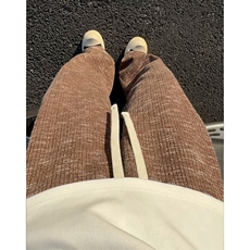 K9527JR加绒批50常规批40针织休闲裤加厚保暖裤子宽松阔腿裤，男装棉衣，电商D229A