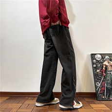 k1068-p55-控78M-5XL现货宽松cleanfit牛仔裤港风高阶黑暗牛仔，男装牛仔裤，星座116
