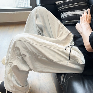 K5050/P35夏季打孔网眼速干裤男凉感冰丝裤休闲裤大码宽松长裤图片