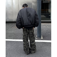美式飞行员棉服夹克短宽廓形军绿色工装外套男秋冬棒球服，男装夹克，星座506