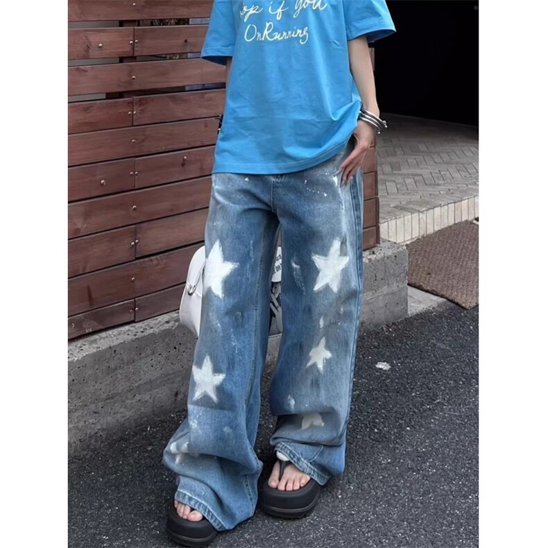长裤春季新品时尚装水洗软牛仔裤高街星星牛仔裤潮NB199,男装牛仔裤,星座1116A（原606A-3）