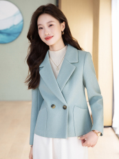 2025秋装新款气质百搭小个子短款羊毛呢西装外套女，女装短外套，苗苗
