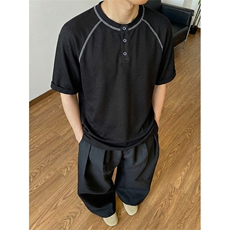 哈苏线户外运动短袖T恤撞色休闲拼接插肩上衣男X61406-TP2549，男装T恤，电商A102