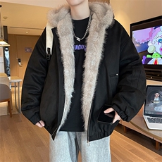 主推冬季连帽新款宽松/座山雕外套潮加厚棉衣XZ102B-1M817-P115，男装棉衣，星座102B-1