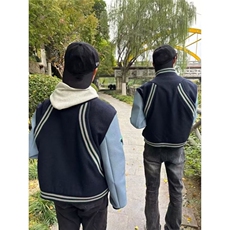 1506-1/JM2121/P66美式复古拼接徽章刺绣毛呢棒球服夹克男女潮牌，男装夹克，星座1506-1